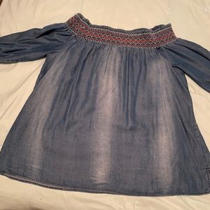 Off the shoulder Day dream Jean top💙